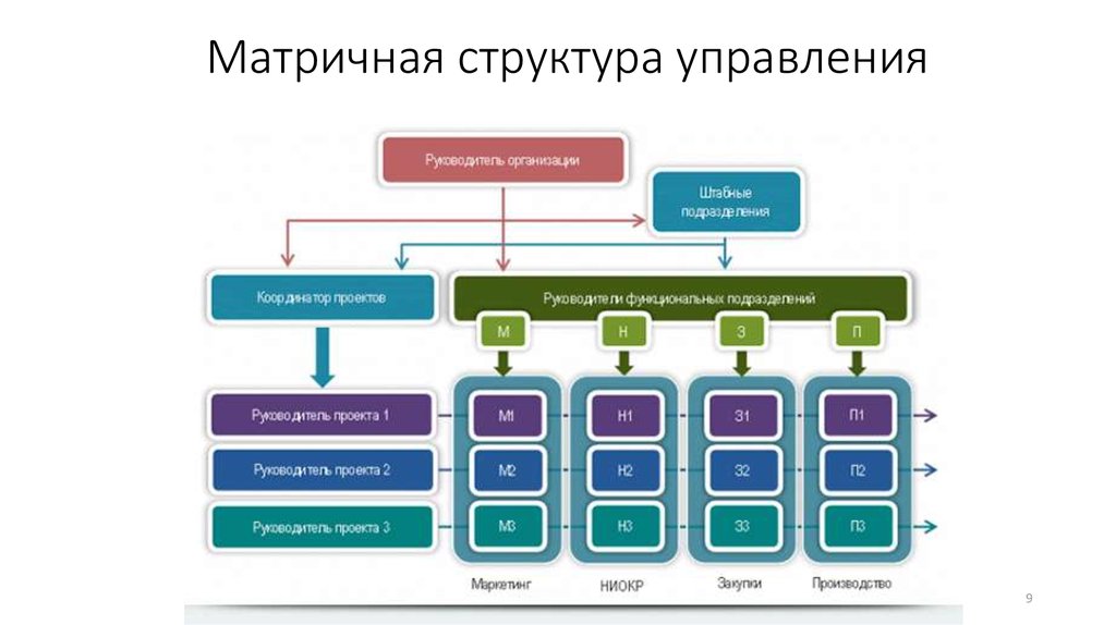 Матричная оргструктура схема