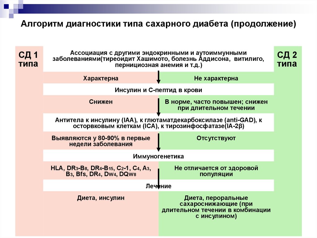 2 тип сахарного. Алгоритм диагностика сахарного диабета 1 типа. Антитела СД 1 типа. Алгоритм диагностики сахарного диабета 2 типа. Антитела при СД 1 типа.