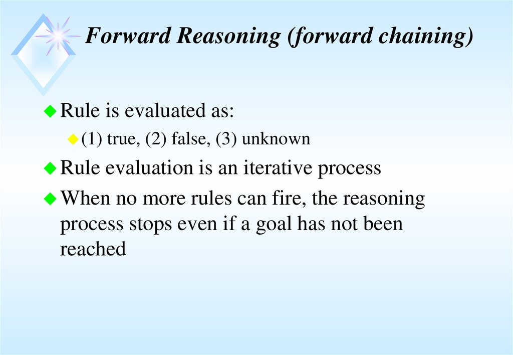 Reasoning forwards