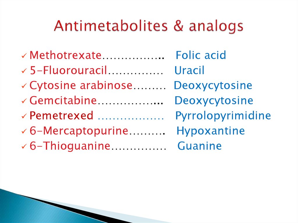 Antimetabolites & analogs