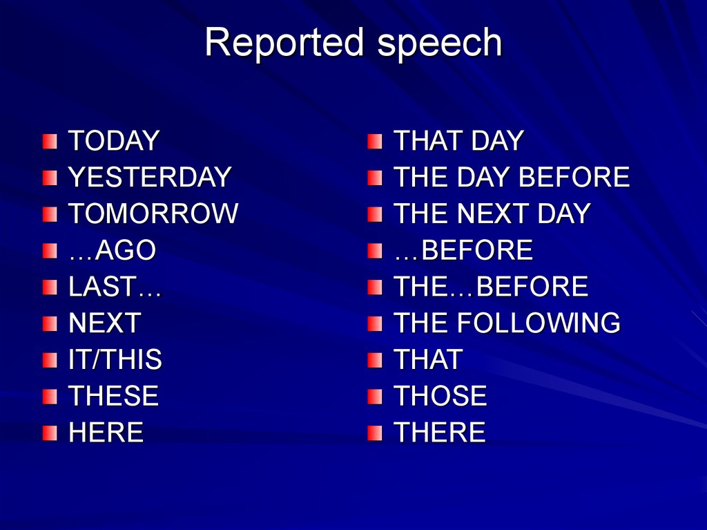 Reported speech