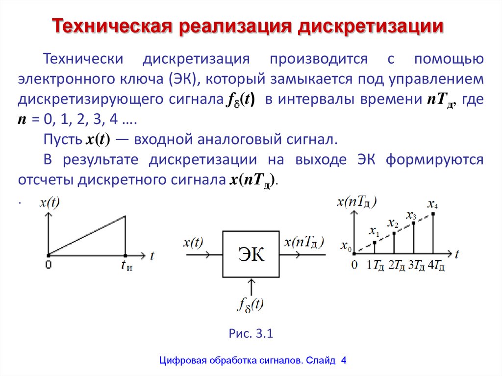 Чему равен шаг дискретизации. Эквивалентная схема дискретизации сигнала по времени. Дискретизация узкополосного сигнала. Переход от дискретного сигнала к аналоговому. Восстановление сигнала по дискретным отсчетам.