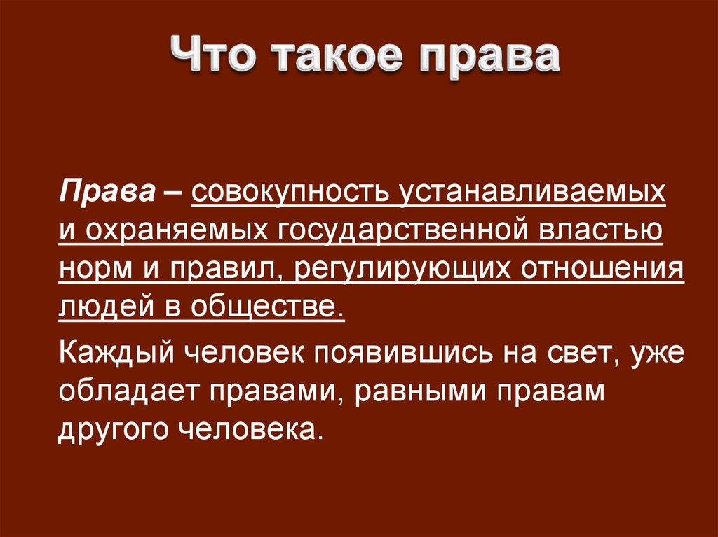 Что такое право презентация