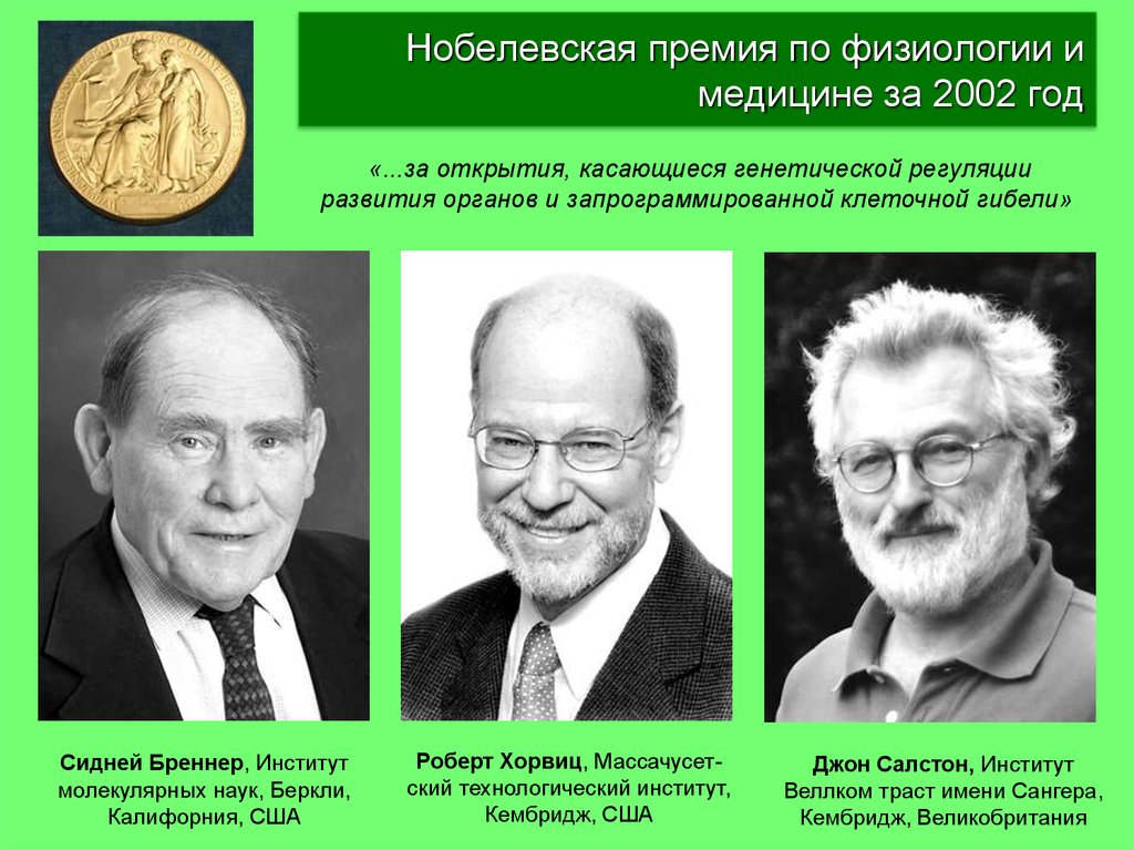Физиолог нобелевской премии