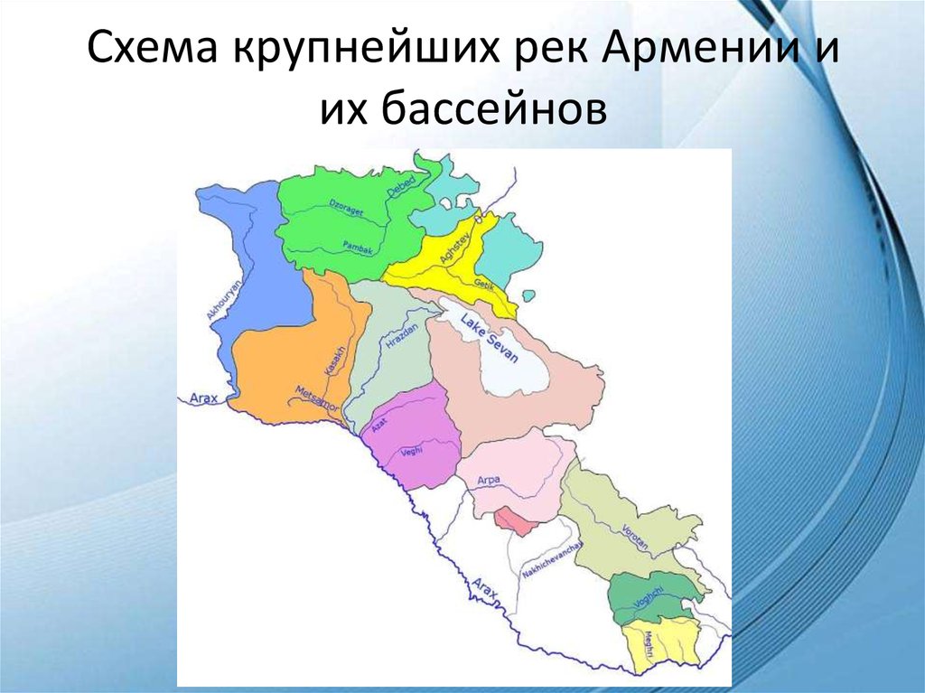 Крупные реки армении