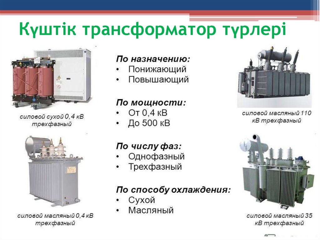 Трансформатор презентация казакша