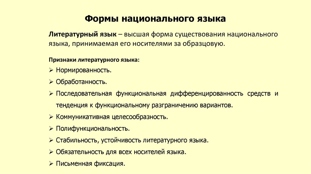 Устная и письменная формы существования русского языка и сферы их применения презентация