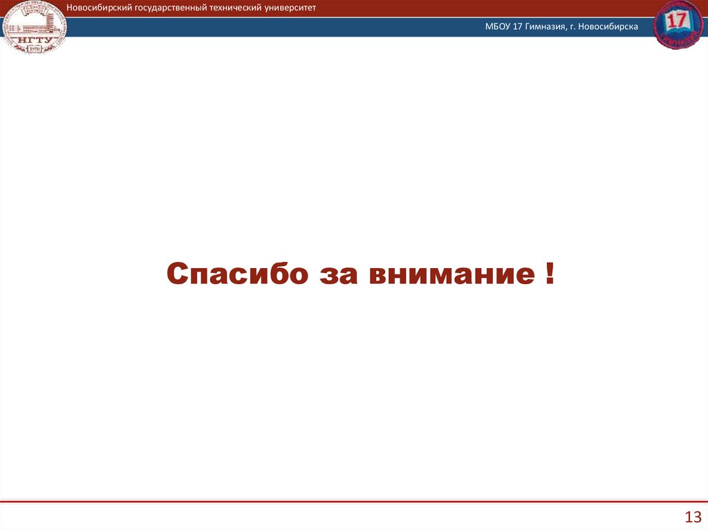 Спасибо за внимание !