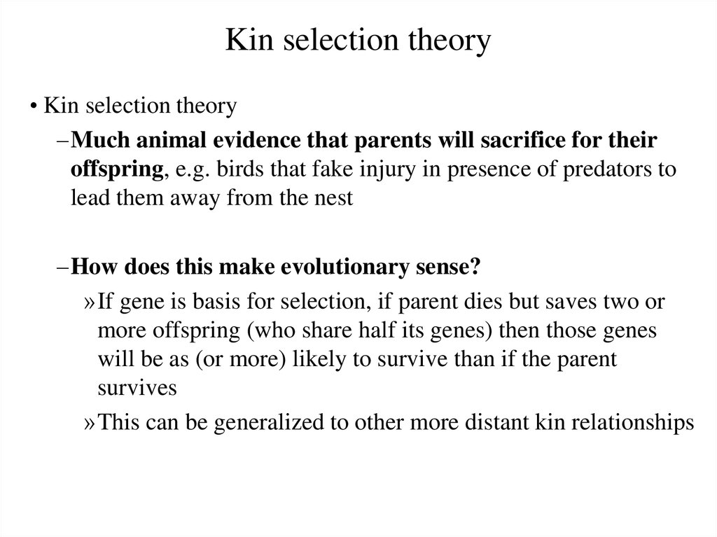 Kin selection theory