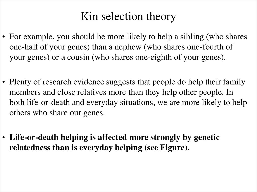 Kin selection theory