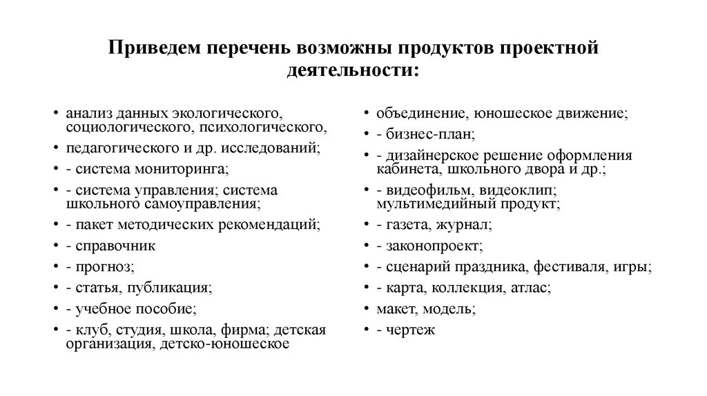 Какова связь между целью проекта и проектным продуктом ответ