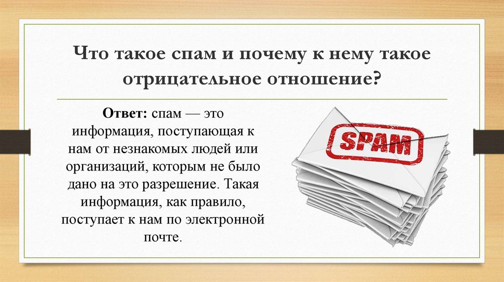 Что такое спам презентация