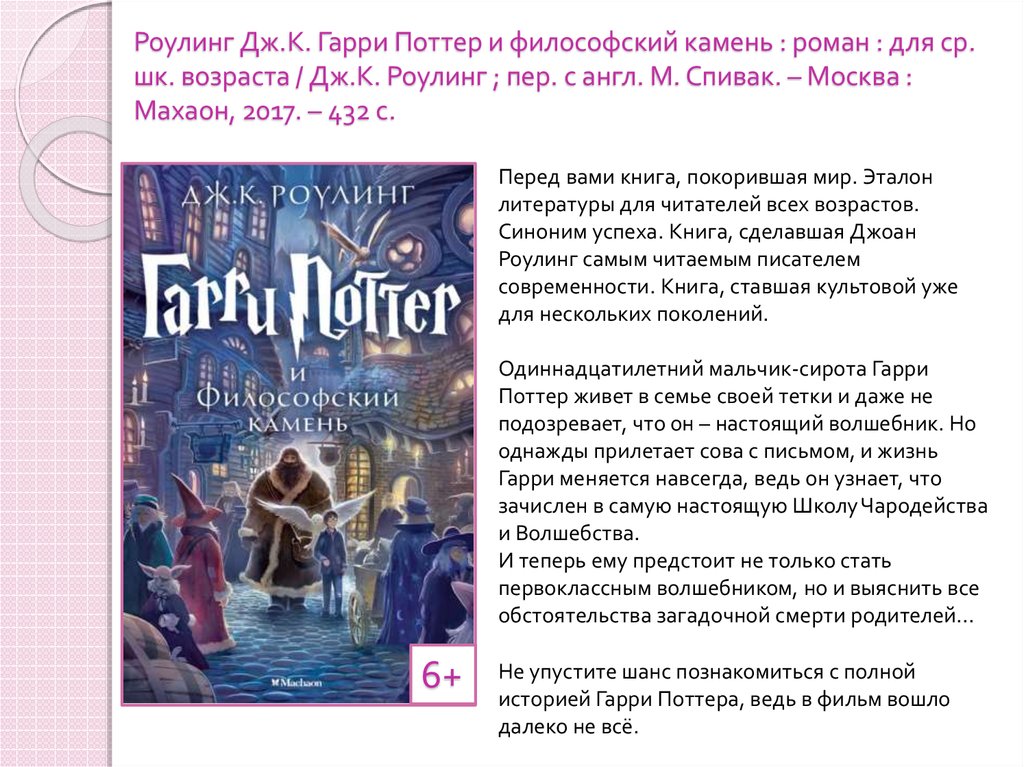 Презентация по теме моя любимая книга гарри поттер