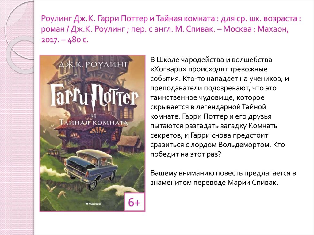 Переведи harry. Книги Гарри Поттер перевод Спивак. Гарри Поттер книги перевод Марии Спивак. Гарри Поттер и Тайная комната книга Махаон. Гарри Поттер Спивак Махаон.