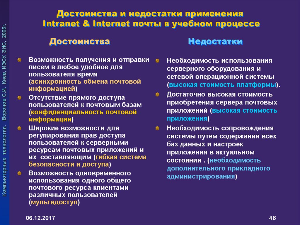 Преимущества процесса