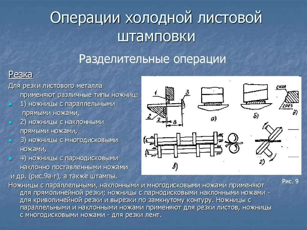 Холодная штамповка презентация