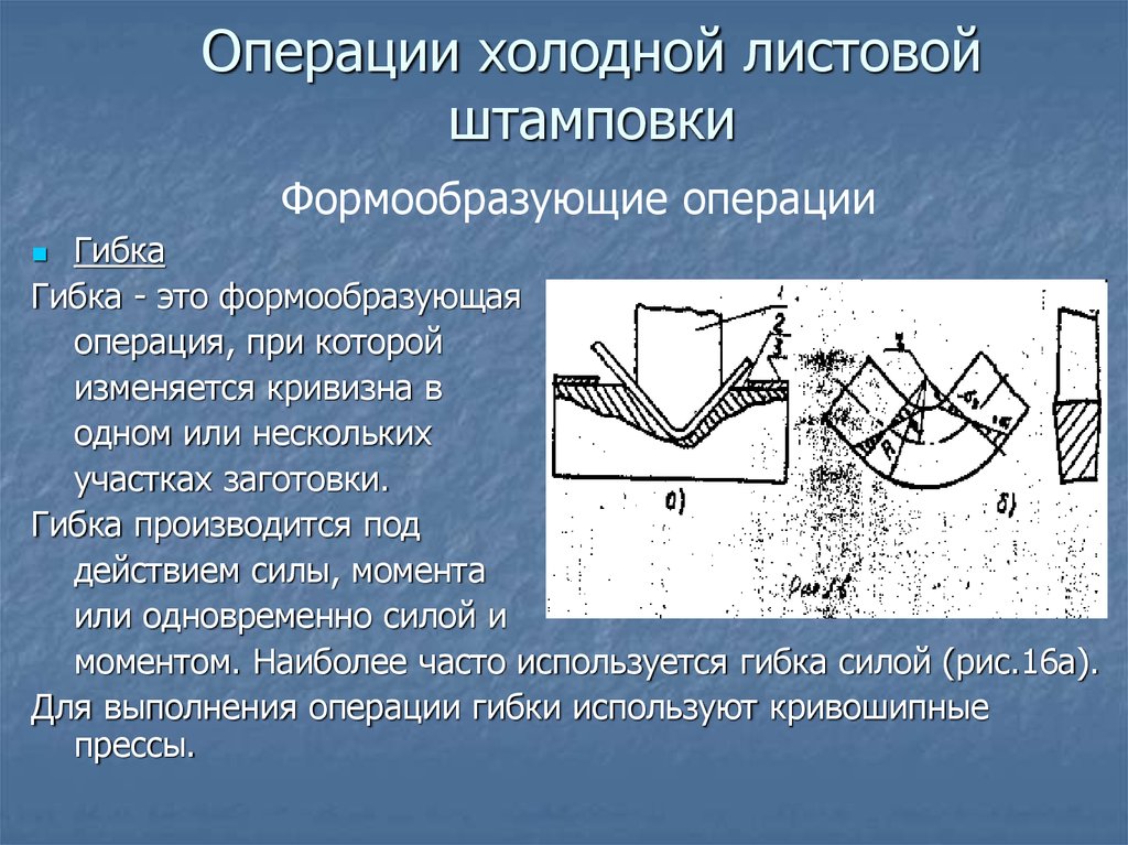 Холодная штамповка презентация