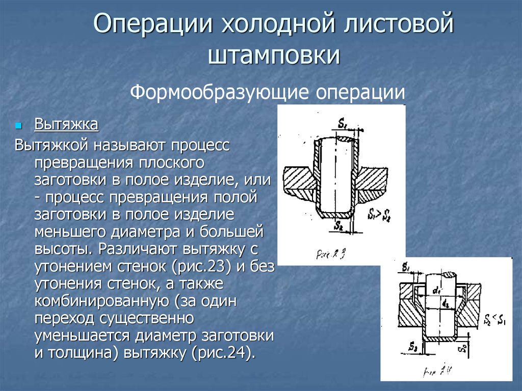 Листовая штамповка схема