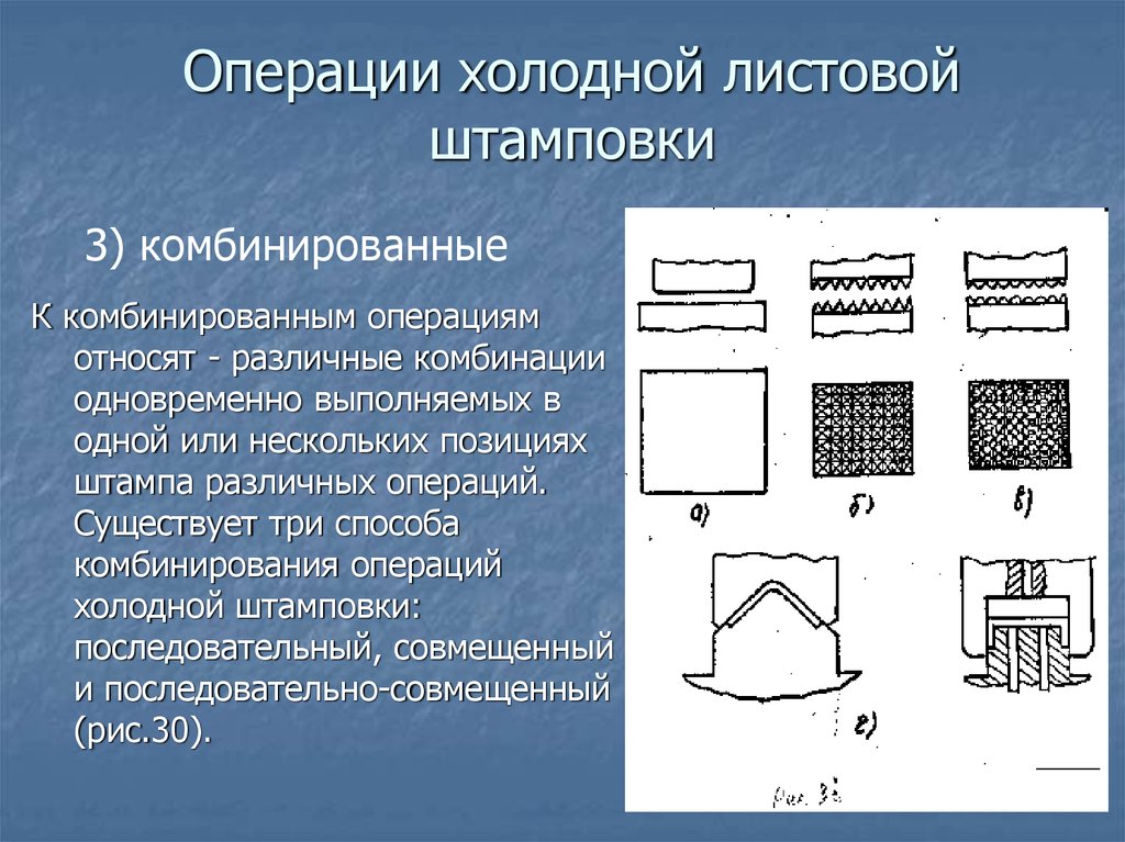 Листовая штамповка схема