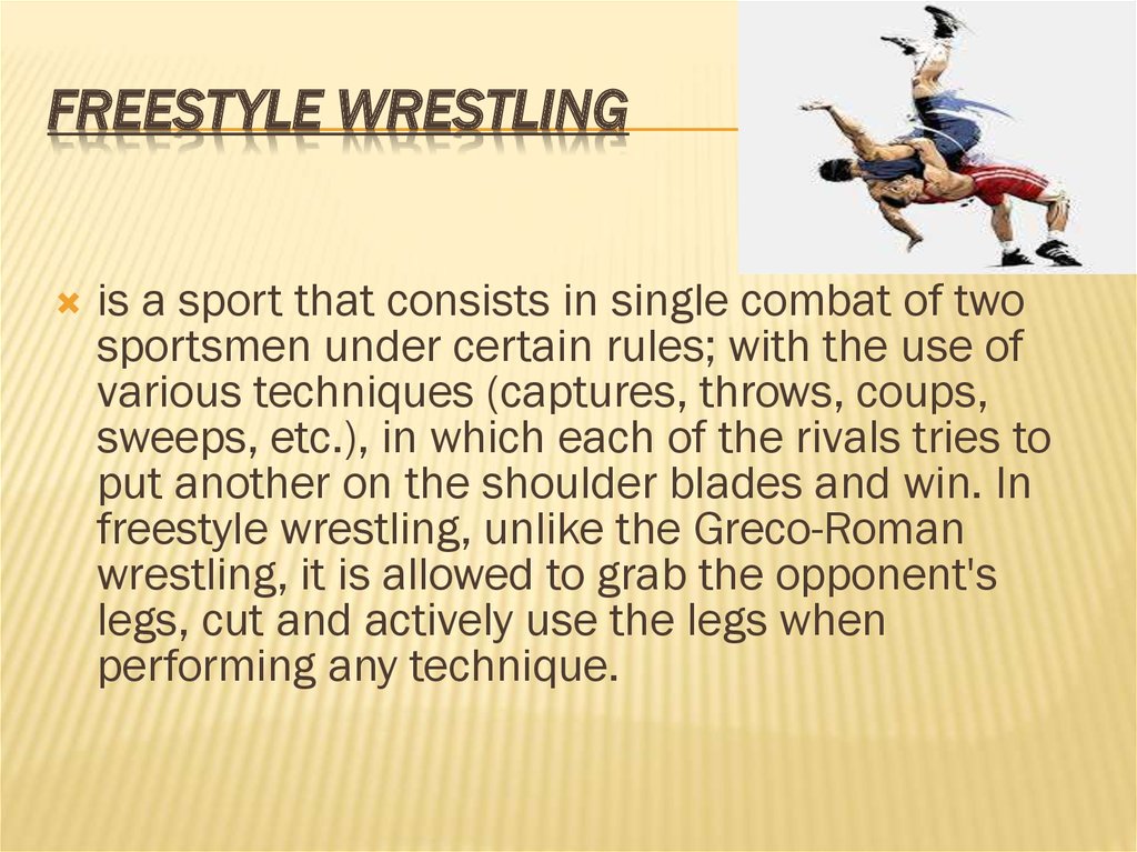 Freestyle wrestling презентация онлайн