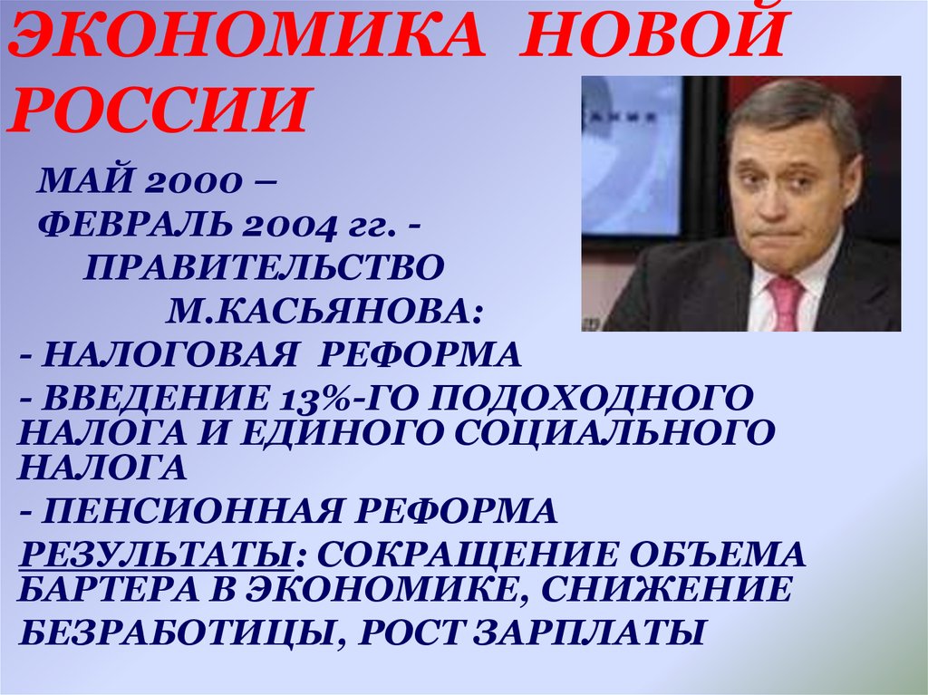 ЭКОНОМИКА НОВОЙ РОССИИ