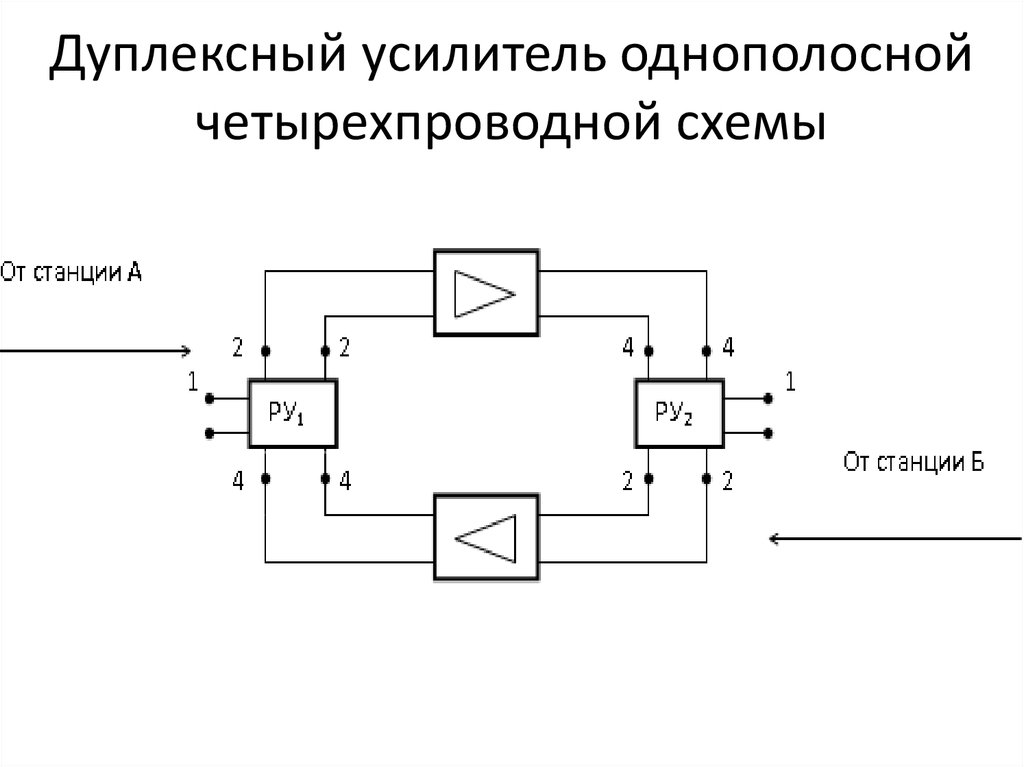 Схема дуплексного усилителя