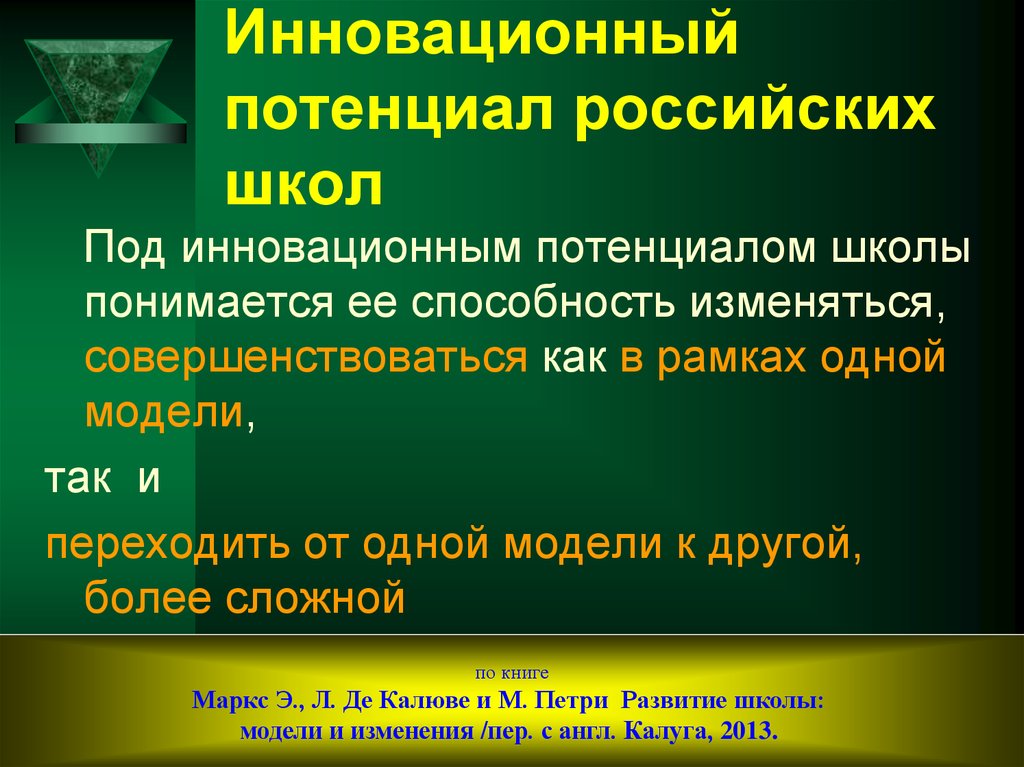 Способность изменяться. Инновационный потенциал образовательного учреждения. Школа потенциал. Инновационный потенциал Росси. Инновационный потенциал определение.