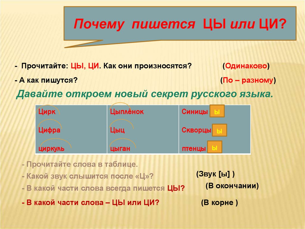 Почему пишется буква о. Орфограмма Ци и цы. Слова исключения на цы и Ци. Написание Ци и цы на конце слов. Правописание цы и Ци правило.