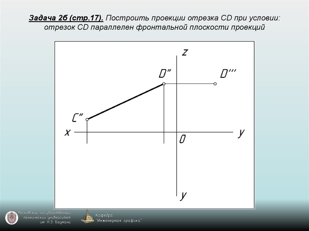 Фронтальная проекция отрезка. Проекция отрезка. Построить фронтальную проекцию отрезка. Построение проекции отрезка.