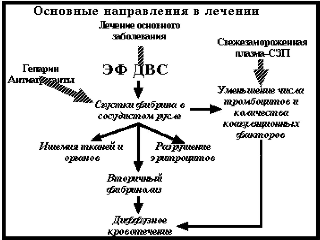 В схемах лечения двс синдрома присутствуют тест