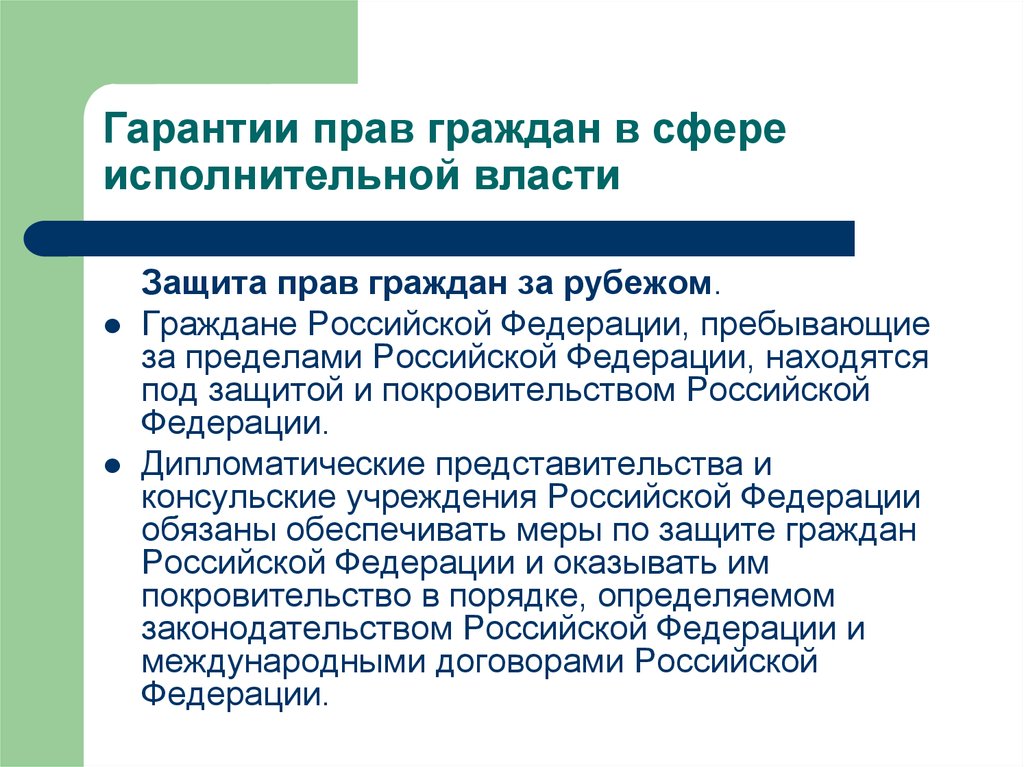 Сфера исполнительной власти. Гарантии прав граждан. Гарантии органов исполнительной власти. Гарантии прав граждан в сфере реализации исполнительной власти. Защита граждан за пределами государства примеры.