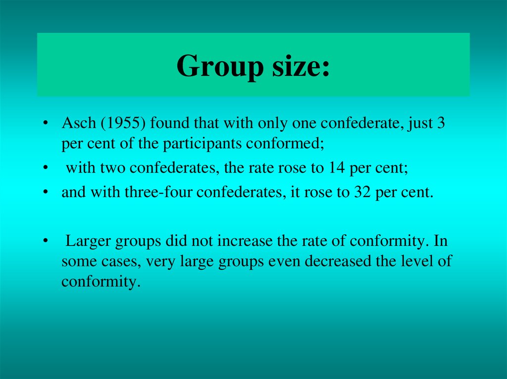 Group size: