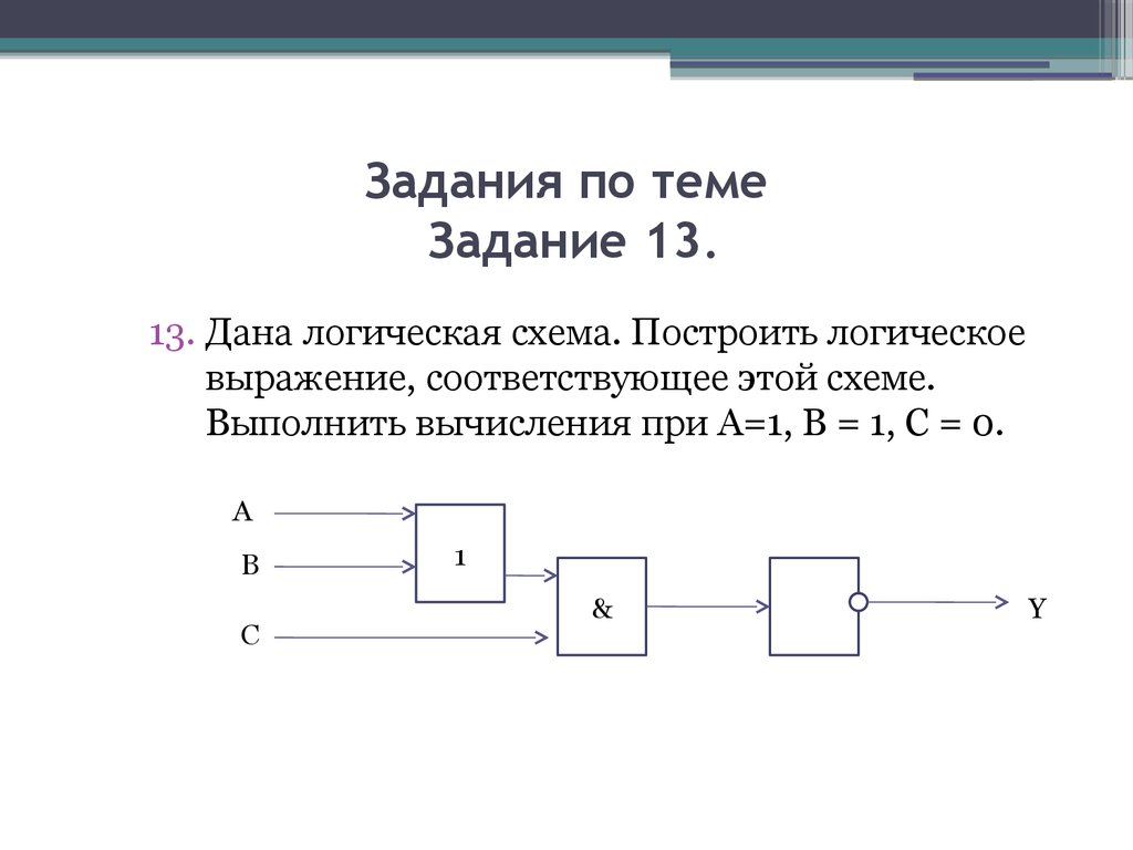 Нарисовать логическую схему