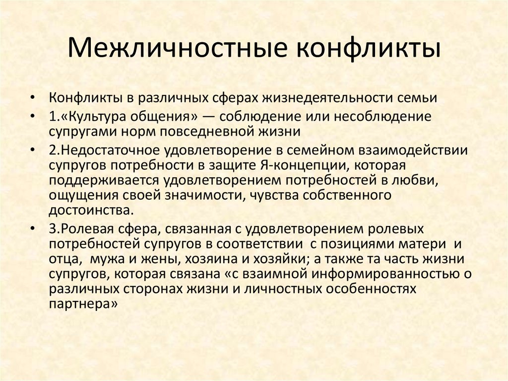 Субъекты межличностного конфликта. Межличностный конфликт.