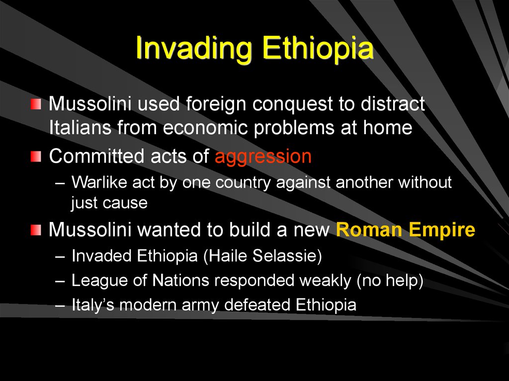Invading Ethiopia