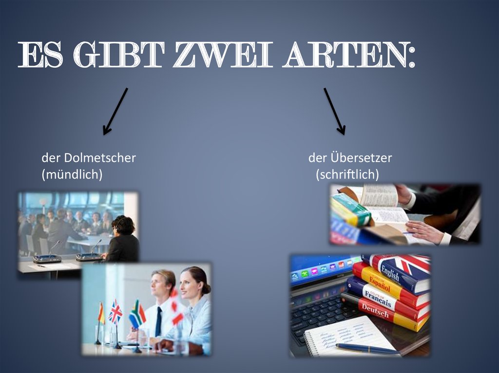 Es gibt zwei Arten: