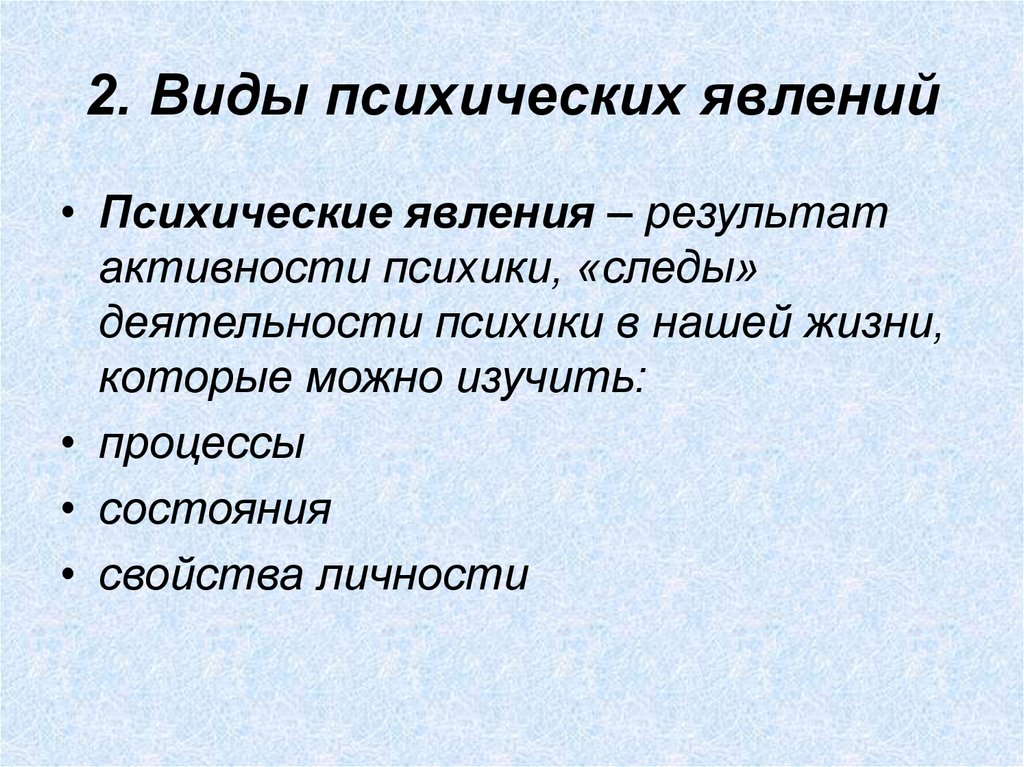 Явления психики