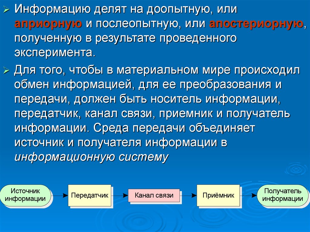 Случайным экспериментом называются. Делиться информацией. Доопытная информация. Какой является информация полученная в результате эксперимента. Зависимость информации от априорной информации.