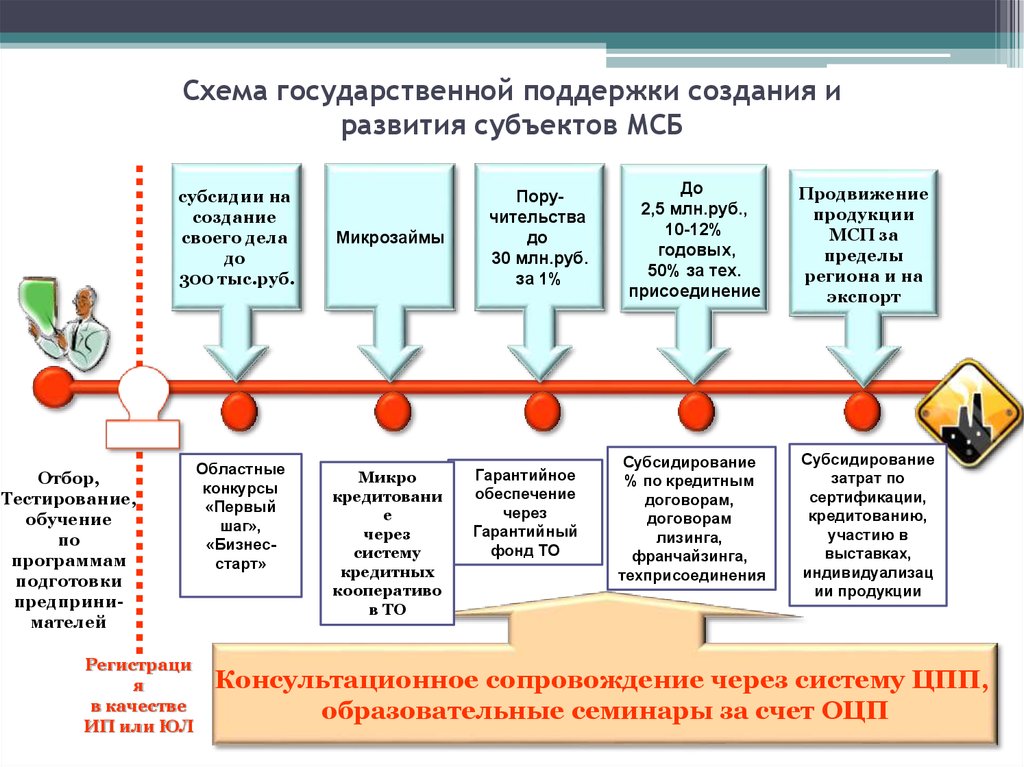 Схема государственной поддержки создания и развития субъектов МСБ