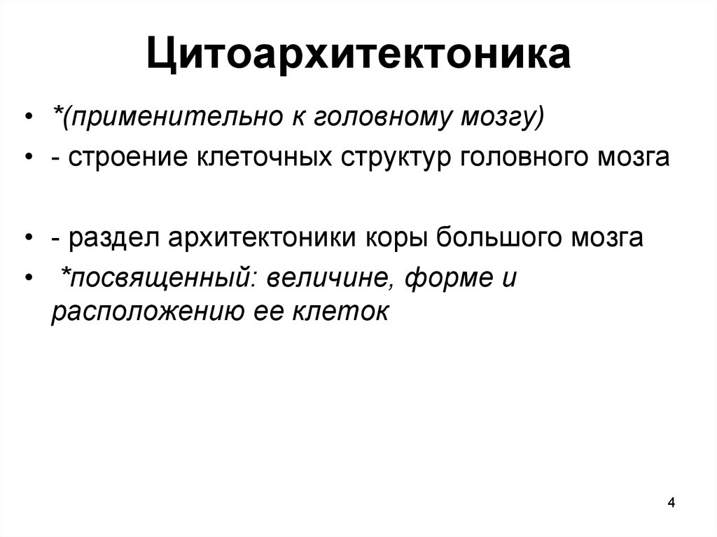 Цитоархитектоника