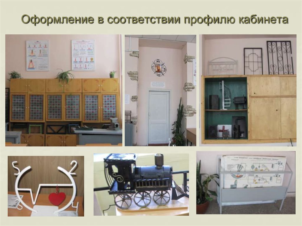 Оформление в соответствии профилю кабинета