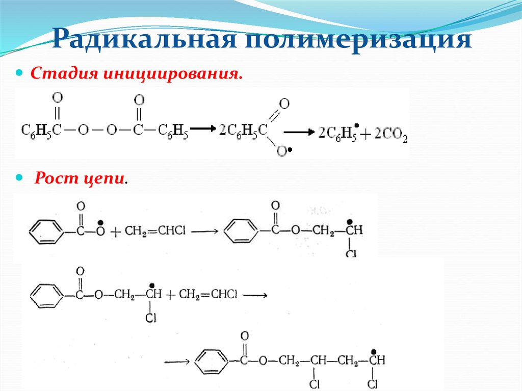 Приведите схемы полимеризации этилена стирола