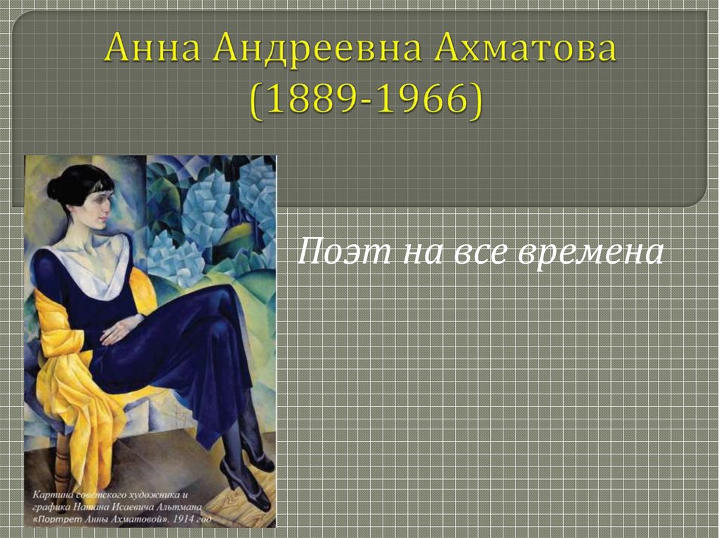 Анны ахматовой презентация
