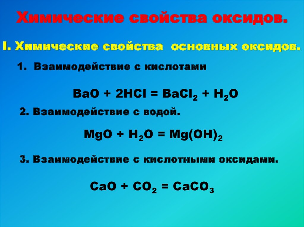 Химические свойства оксида лития