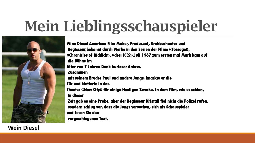 Mein Lieblingsschauspieler