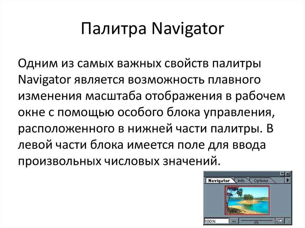 Палитра Navigator