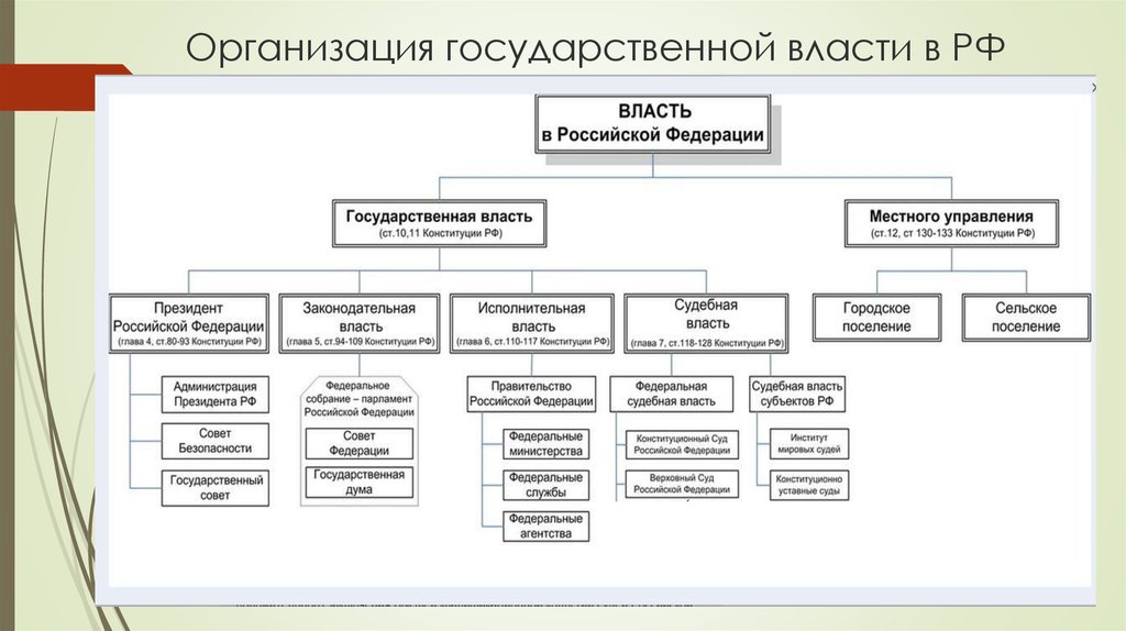 Организация государственной власти в РФ