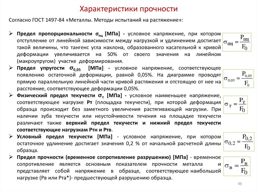 Напряжение отвечающее наибольшей нагрузке перед разрушением образца называется пределом