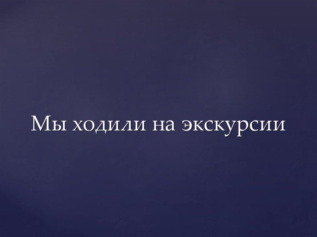 Мы ходили на экскурсии