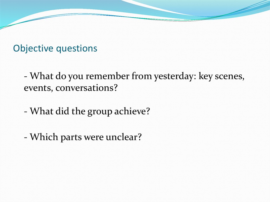 Objective questions